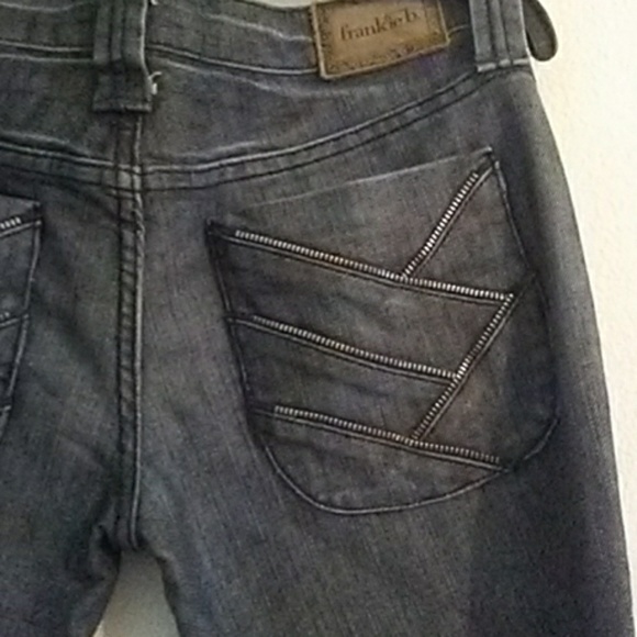 FRANKIE B. SZ 6 EUC EMBELLISHED FLARE JEANS - Picture 2 of 3